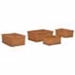 vidaXL Ensemble de paniers gigognes 4 pcs Marron Saule - TU