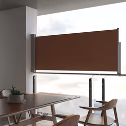vidaXL Auvent latéral rétractable de patio 100x300 cm Marron - TU