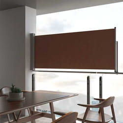 vidaXL Auvent latéral rétractable de patio 100x300 cm Marron - TU