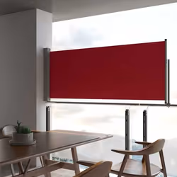 vidaXL Auvent latéral rétractable de patio 100x300 cm Rouge - TU