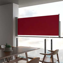 vidaXL Auvent latéral rétractable de patio 100x300 cm Rouge - TU