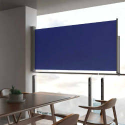 vidaXL Auvent latéral rétractable de patio 120x300 cm Bleu - TU