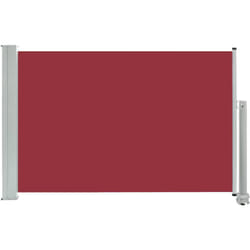 Auvent latéral rétractable de patio 60x300 cm Rouge vidaXL