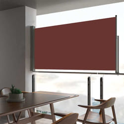 Auvent latéral rétractable de patio 80x300 cm Marron Vidaxl