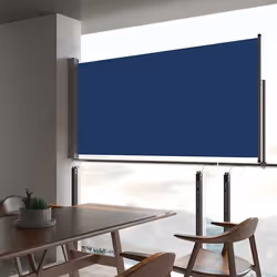vidaXL Auvent latéral rétractable de patio 80x300 cm Bleu - TU