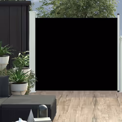 vidaXL Auvent latéral rétractable de patio 100x300 cm Noir - TU