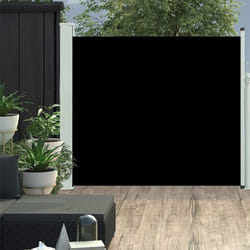 vidaXL Auvent latéral rétractable de patio 100x300 cm Noir - TU