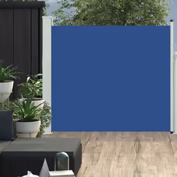 vidaXL Auvent latéral rétractable de patio 100x300 cm Bleu - TU