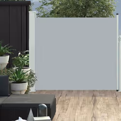 vidaXL Auvent latéral rétractable de patio 100x300 cm Gris - TU