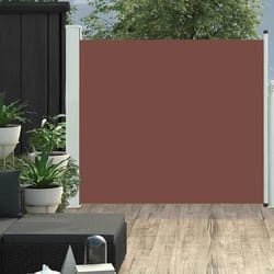 vidaXL Auvent latéral rétractable de patio 100x300 cm Marron - TU