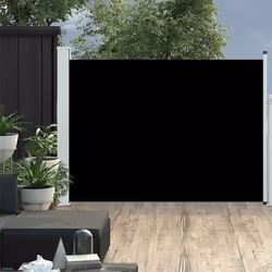 vidaXL Auvent latéral rétractable de patio 100x500 cm Noir - TU