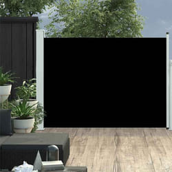 vidaXL Auvent latéral rétractable de patio 100x500 cm Noir - TU