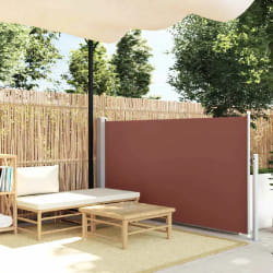 vidaXL Auvent latéral rétractable de patio 120x500 cm Marron