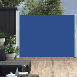 vidaXL Auvent latéral rétractable de patio 140x500 cm Bleu - TU