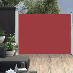 vidaXL Auvent latéral rétractable de patio 140x500 cm Rouge - TU