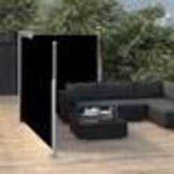 vidaXL Auvent latéral rétractable Noir 100 x 600 cm - TU