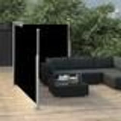 vidaXL Auvent latéral rétractable Noir 100 x 600 cm - TU