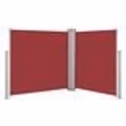 vidaXL Auvent latéral rétractable Rouge 100 x 600 cm - TU