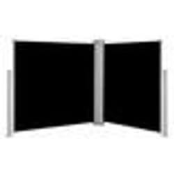 vidaXL Auvent latéral rétractable Noir 120 x 600 cm - TU