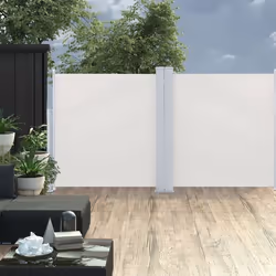 vidaXL Auvent latéral rétractable Crème 120 x 600 cm - TU