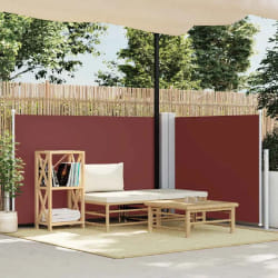 vidaXL Auvent latéral rétractable Marron 120 x 600 cm - TU