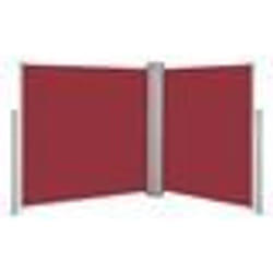 vidaXL Auvent latéral rétractable Rouge 120 x 600 cm - TU