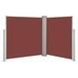 vidaXL Auvent latéral rétractable Marron 140 x 600 cm - TU