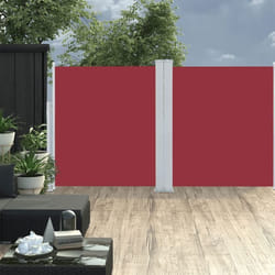 vidaXL Auvent latéral rétractable Rouge 160 x 600 cm - TU