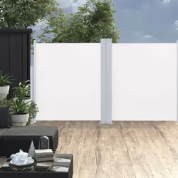vidaXL Auvent latéral double rétractable de patio 170x600 cm Crème - TU