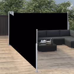 vidaXL Auvent latéral rétractable Noir 100 x 1000 cm - TU