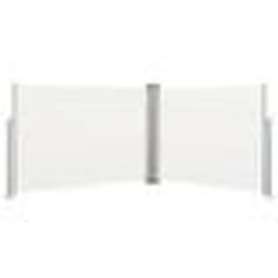 vidaXL Auvent latéral rétractable Crème 100 x 1000 cm - TU