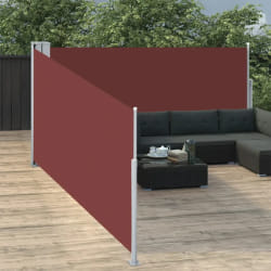 vidaXL Auvent latéral rétractable Marron 100 x 1000 cm - TU