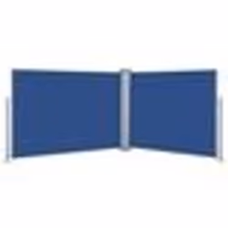 vidaXL Auvent latéral rétractable Bleu 100 x 1000 cm - TU
