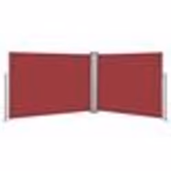 vidaXL Auvent latéral rétractable Rouge 100 x 1000 cm - TU