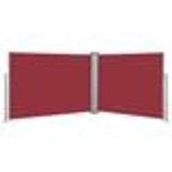 vidaXL Auvent latéral rétractable Rouge 100 x 1000 cm - TU