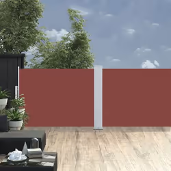 vidaXL Auvent latéral rétractable Marron 120 x 1000 cm - TU