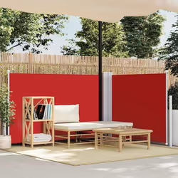 vidaXL Auvent latéral rétractable Rouge 120 x 1000 cm - TU
