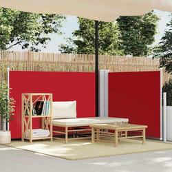 vidaXL Auvent latéral rétractable Rouge 120 x 1000 cm - TU