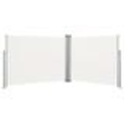 vidaXL Auvent latéral rétractable Crème 140 x 1000 cm - TU