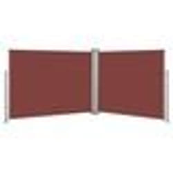 vidaXL Auvent latéral rétractable Marron 140 x 1000 cm - TU