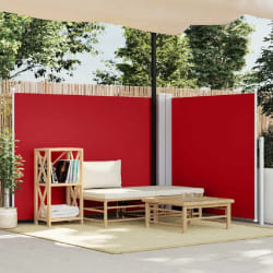 vidaXL Auvent latéral rétractable Rouge 140 x 1000 cm - TU