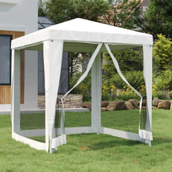 Vidaxl - Tente de réception avec 4 parois latérales en maille 2x2m Blanc