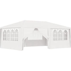 vidaXL Tente de réception et parois latérales 4x6 m Blanc 90 g/m² - TU