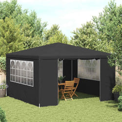 Vidaxl - Tente de réception et parois latérales 4x4 m Anthracite 90 g/m²