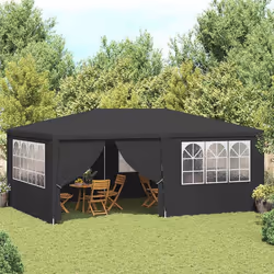 vidaXL Tente de réception et parois latérales 4x6 m Anthracite 90 g/m² - TU