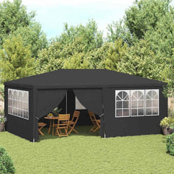 vidaXL Tente de réception et parois latérales 4x6 m Anthracite 90 g/m² - TU