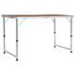 vidaXL Table pliable de camping Aluminium 120x60 cm