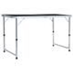 vidaXL Table pliable de camping Gris Aluminium 120x60 cm