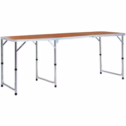 Cette table de camping pliable avec une poignée de transport pratique sera utile dans les cuisines, les terrasses, les jardin ...
