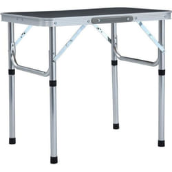 vidaXL Table pliable de camping Gris Aluminium 60x45 cm